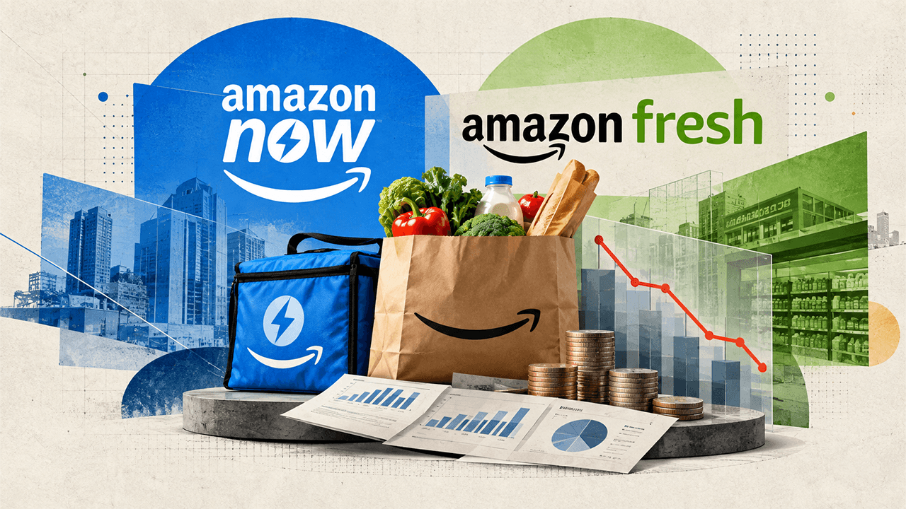 Cover image for Amazon Now and Amazon Fresh report Rs 3,065 Cr revenue and Rs 1,158 Cr loss in FY26